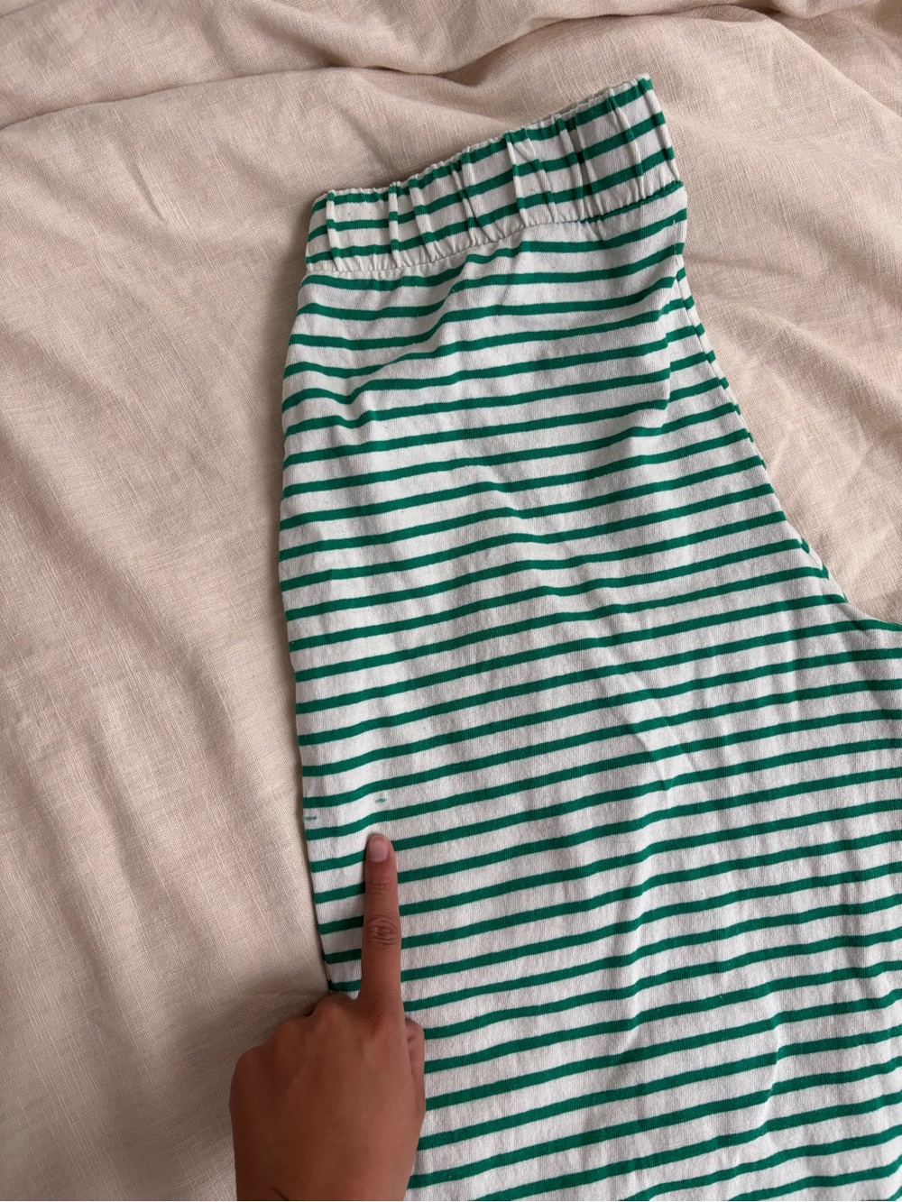 Free People Sailor Tube set in size Medium in Green and White - Picture 7 of 7